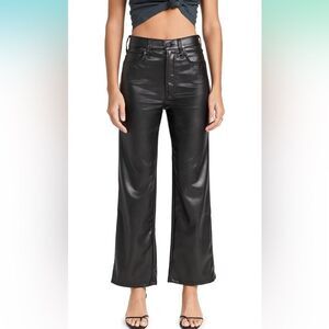 NWT‎ MOTHER Women's The Rambler Zip Ankle Faux Leather Jeans Size 28